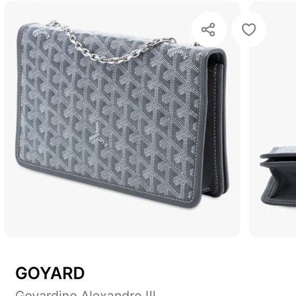 Goyard Goyardine Alexandre III shoulder chain gray bag - Picture 2 of 5